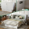 thumbnail image 1 of AFI Sydney Queen Murphy Bed Chest with 6" Mattress, Storage, & Built-in Charger, White, 1 of 21