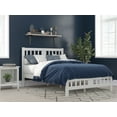 thumbnail image 1 of AFI Tahoe 14" Full Wood Platform Bed with Slatted Headboard and Footboard, White, 1 of 6