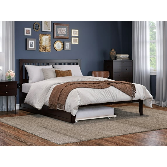 AFI Tahoe 14" Queen Wood Platform Bed Frame with Twin-XL Trundle, Espresso