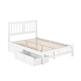 thumbnail image 1 of AFI Tahoe Full Wood Platform Bed with Headboard Footboard & 2 Storage Drawers, White, 1 of 7