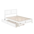 thumbnail image 1 of AFI Tahoe Queen Wood Platform Bed with Headboard Footboard & Twin XL Trundle, White, 1 of 7