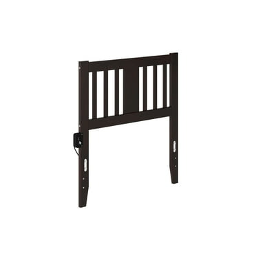 AFI Tahoe Twin Solid Wood Headboard in Espresso with USB Charging Station