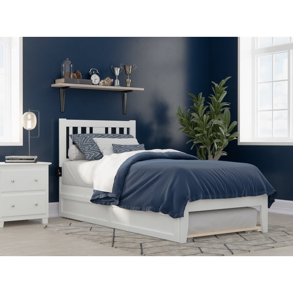Tahoe Contemporary Metal Eco-Friendly Wood Headboard, Queen, White