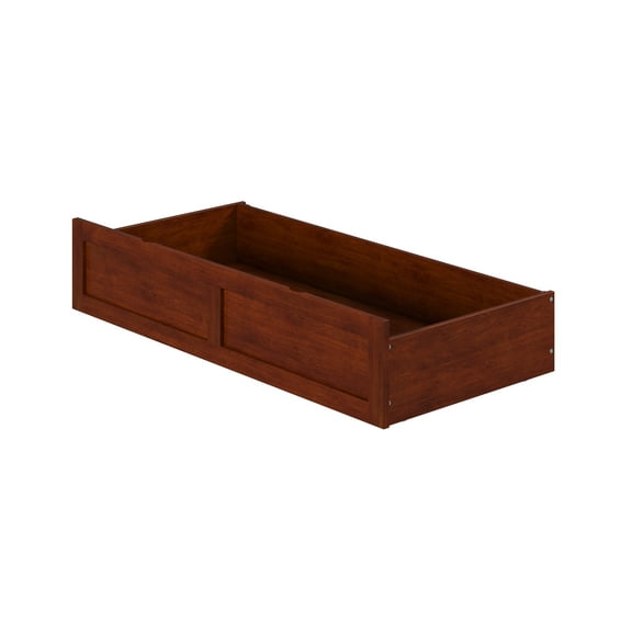 AFI Under Bed Foot Drawer Storage Drawer for Platform Beds, Full, Walnut