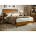 thumbnail image 1 of AFI Valencia Full Solid Wood Low Profile Sleigh Platform Bed, Light Toffee, 1 of 12