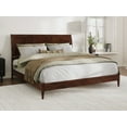 thumbnail image 1 of AFI Valencia King Solid Wood Low Profile Sleigh Platform Bed, Walnut, 1 of 12