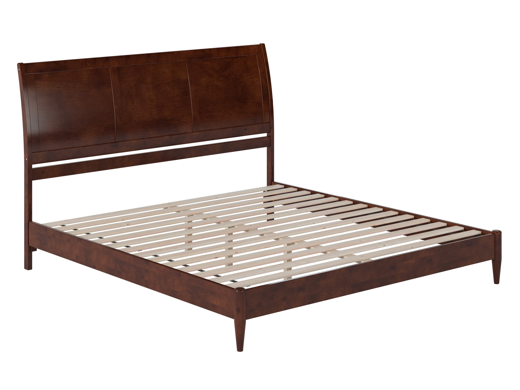 AFI Valencia King Solid Wood Low Profile Sleigh Platform Bed