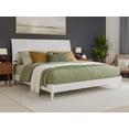 thumbnail image 1 of AFI Valencia King Solid Wood Low Profile Sleigh Platform Bed, White, 1 of 13