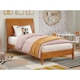 thumbnail image 1 of AFI Valencia Twin Solid Wood Low Profile Sleigh Platform Bed, Light Toffee, 1 of 13