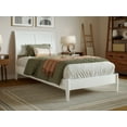 thumbnail image 1 of AFI Valencia Twin-XL Solid Wood Low Profile Sleigh Platform Bed, White, 1 of 12