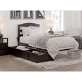 thumbnail image 1 of AFI Warren 14" Twin Wood Platform Bed Frame with Set of 2 Storage Drawers, Espresso, 1 of 13