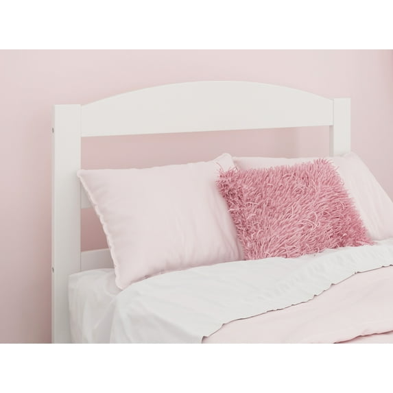 AFI Warren Arched Slatted Wood Headboard with 2 USB Ports, Twin, White