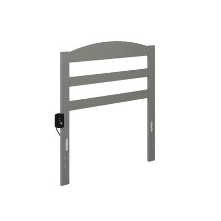 AFI Warren Headboard with Attachable Charger Grey Painted Twin