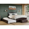 thumbnail image 1 of AFI Warren Queen Wood Platform Bed with Headboard Footboard & Twin-XL Trundle, Espresso, 1 of 14