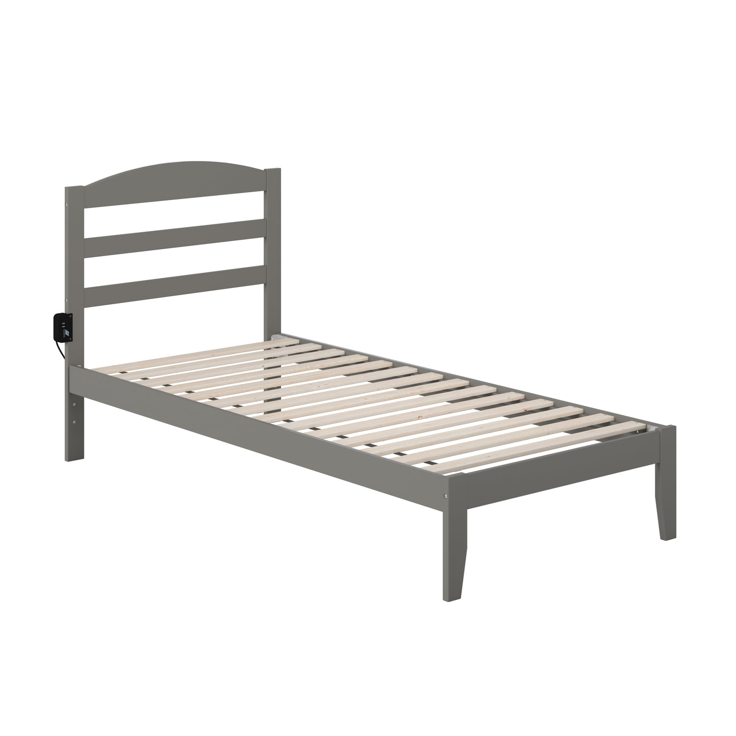AFI Warren Solid Wood Solid Wood Twin Extra Long Platform Bed in Gray ...