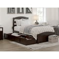 thumbnail image 1 of AFI Warren Twin Wood Platform Bed with Headboard Footboard & 2 Storage Drawers, Espresso, 1 of 14