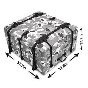 AFISHTOUR Car Rooftop Cargo Carrier Bag, 20 Cubic Feet Waterproof Roof Bag for All Cars with/Without Rack, Includes Anti-Slip Mat, Reinforced Straps, Door Hook (Grey)