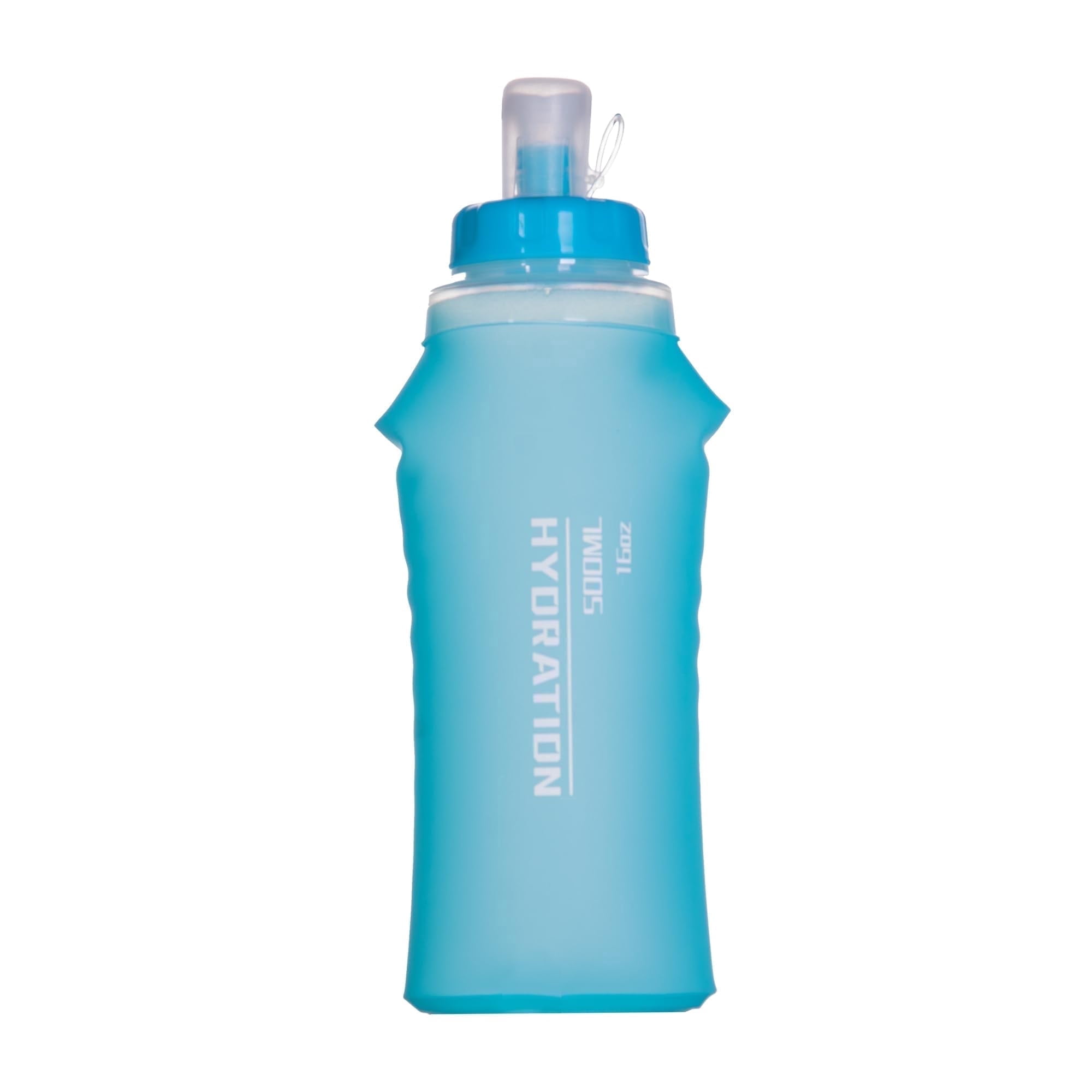 AFISHTOUR Soft Flask with Filter, 500ml BPA-Free Collapsible Soft Water Bottle with Filter for Trail Running, Hiking, Cycling, Fishing, Travel