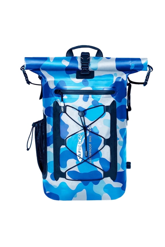 Dry Bag Waterproof Backpack, 35L Roll Top Floating Dry Backpack for Kayaking, Hiking, Camping, Travel (Blue)