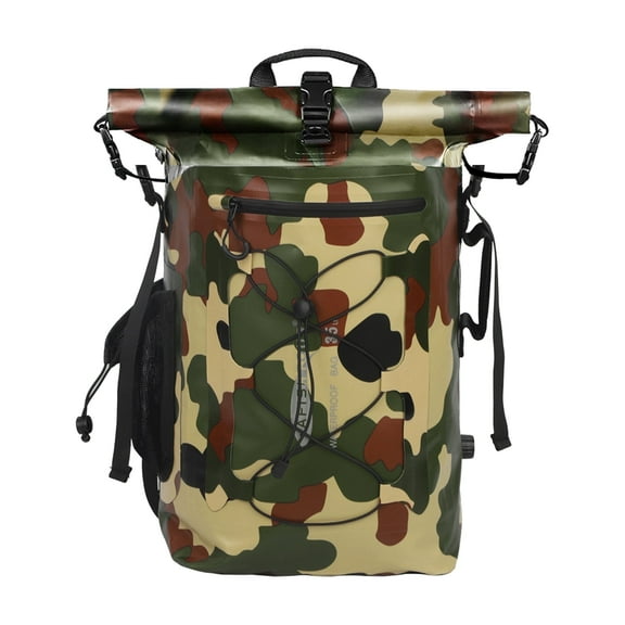 AFISHTOUR Waterproof Backpack, 35L Roll-Top Floating Dry Bag Backpack for Kayaking, Hiking (Green)