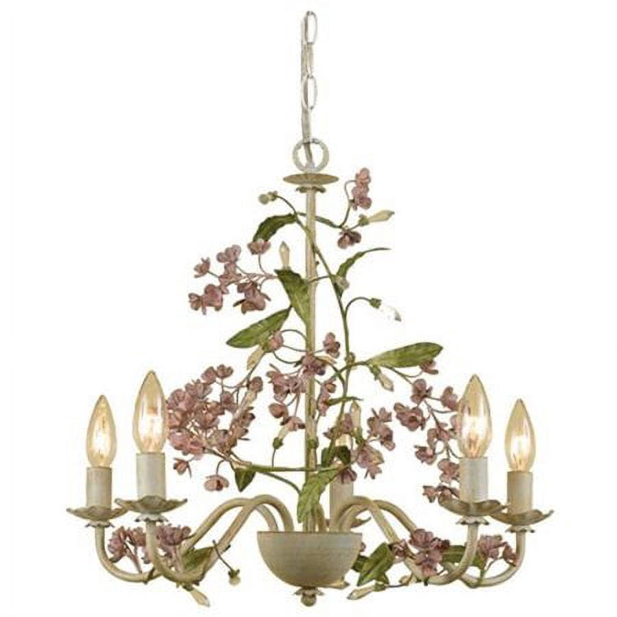 AFLighting Elements 5-Light Country Chandelier Antique Cream Hardwired Chandeliers