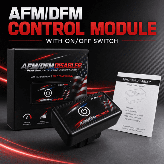 AFM/DFM Control Module, OBD2 Plug-and-Play Device with Independent On/Off Switch, 12V, Compatible with Select GM V6/V8 Vehicles