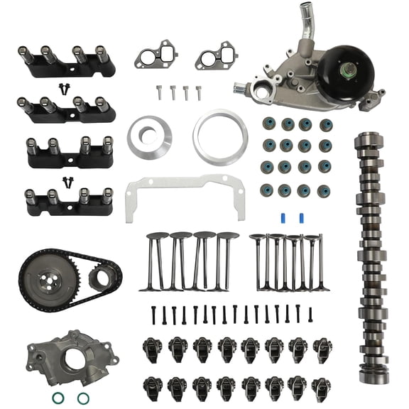 AFM DOD Camshaft Rocker Arm Lifter Kit Oil Pan Alignment Tool Oil & Water Pump Timing Chain For Chevrolet Tahoe Silverado 1500 GMC Yukon Envoy Buick Rainier 4.8L 5.3L 07-13 12625436 12569167