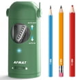thumbnail image 1 of AFMAT Electric Pencil Sharpener, Fully Automatic Pencil Sharpener for Colored Pencils 7-11.5mm, Auto in & Out, Rechargeable Hands-Free Pencil Sharpener for Large Pencils, Green, 1 of 6