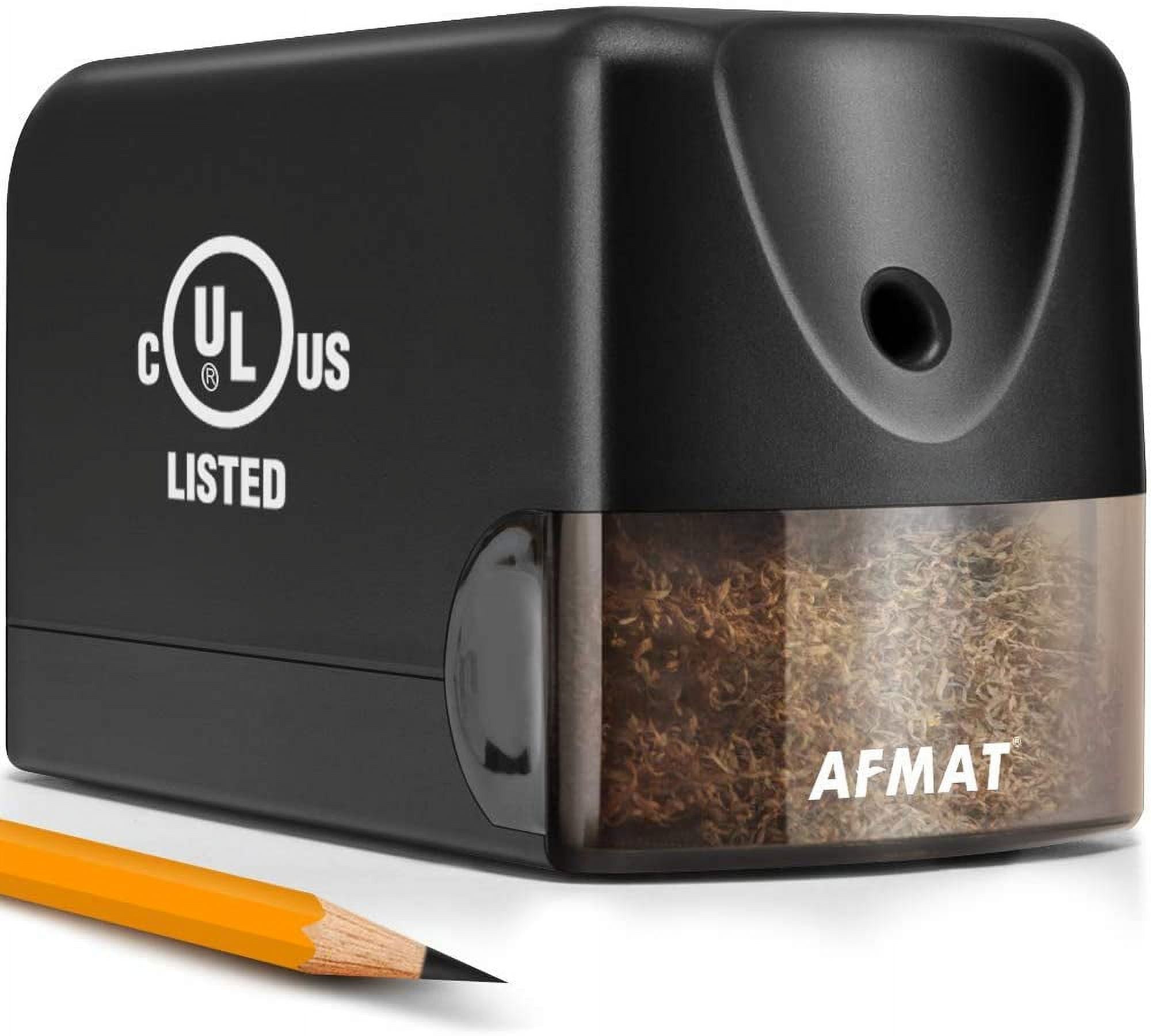 Electric Pencil Sharpener Heavy Duty, AFMAT Pencil Sharpener Electric for  Classroom, UL Listed Plug in Pencil Sharpener for 6.5-8mm No.2/Colored  Pencils, w/Upgraded Helical Blade Sharpen 10000 Times 