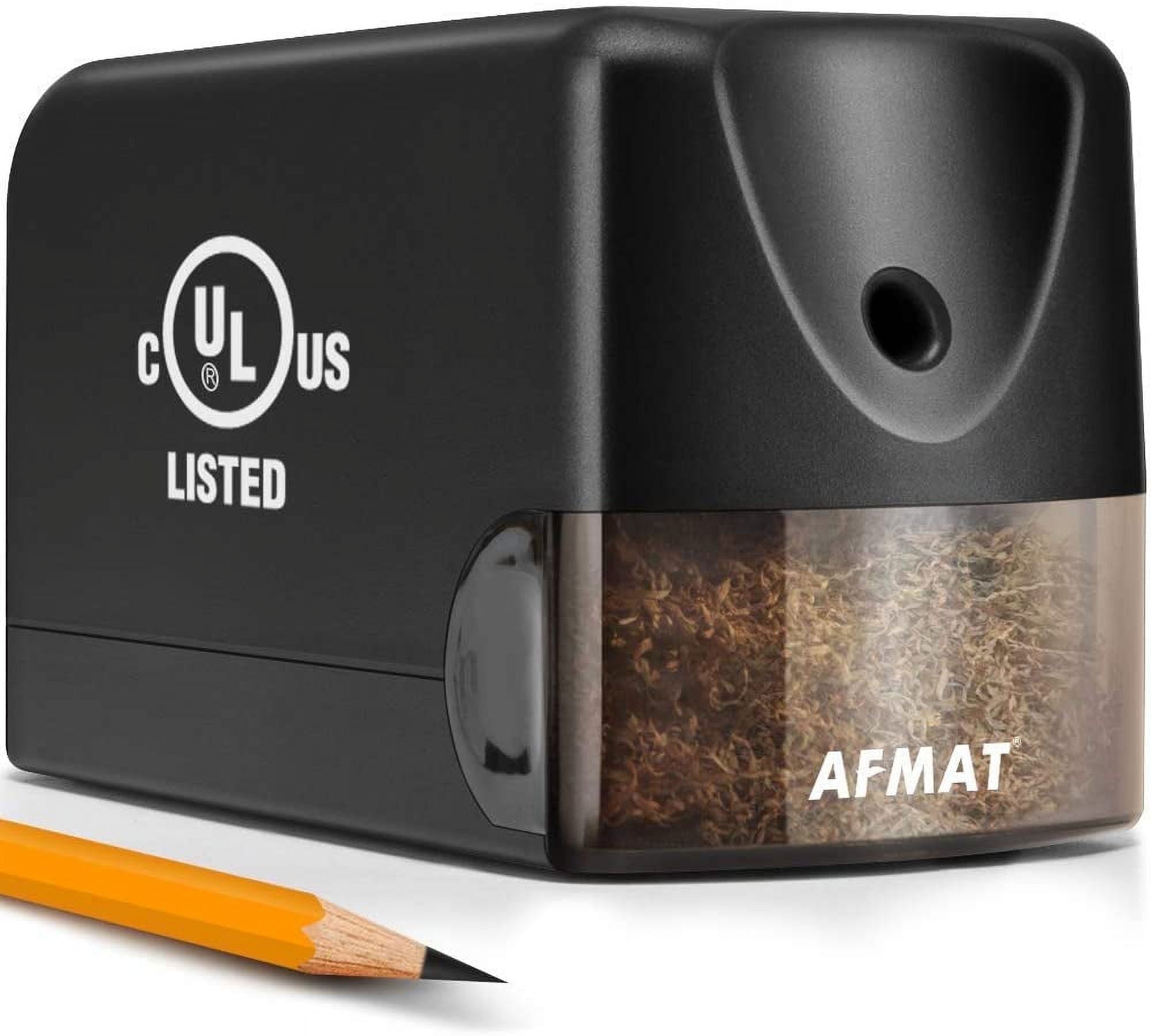 "AFMAT Industrial Heavy Duty Electric Pencil Sharpener, UL Listed, Stronger Helical Blade, 4.06""H"
