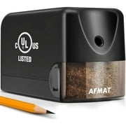 AFMAT Heavy Duty Electric Pencil Sharpener for 6.5-8mm No.2/Colored, UL Listed Professional Pencil Sharpener w/Stronger Helical Blade, for Classroom,Black, New
