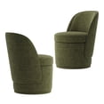 thumbnail image 1 of AFO 360° Swivel Accent Chair Set of 2,Modern Upholstered Barrel Chair with Hidden Storage for Living Room Bedroom,Green, 1 of 6