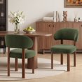 thumbnail image 1 of AFO Modern Adult Velvet Solid Print Dining Side Chairs, Green (Set of 2), 1 of 9