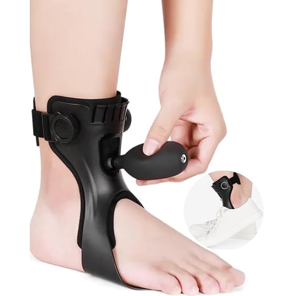 AFO Foot Drop Corrector Walking Ankle Brace - Upgraded Inflatable Version Relieves pain and enhances stability. Suitable for foot pain, ankle sprains, and Achilles tendonitis. Unisex.