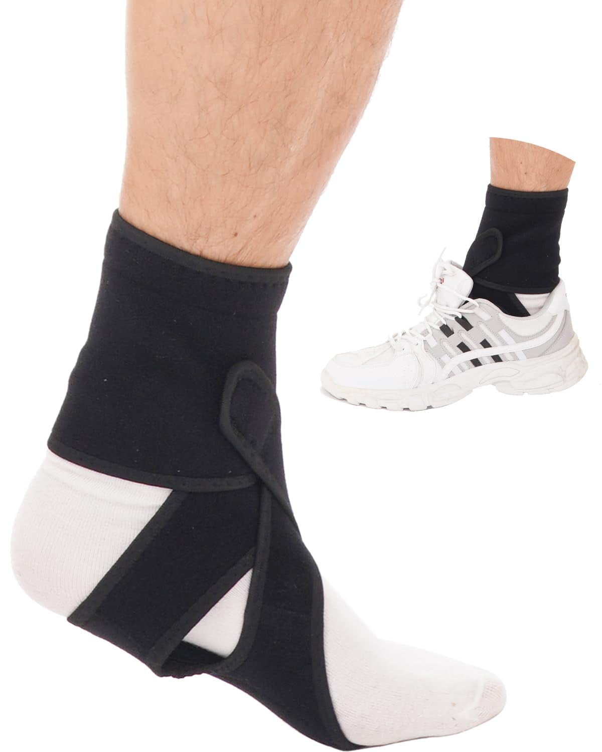 AFO Foot Drop Brace, Improve Walking Gait, Effective Relieve Pain, Adjustable Foot Orthosis Brace Support for Sleep, Plantar Fasciitis, Drop Foot Braces For Walking with Shoes (Left)