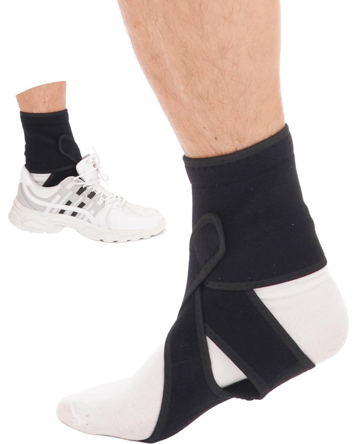 AFO Foot Drop Brace, Improve Walking Gait, Effective Relieve Pain, Adjustable Foot Orthosis Brace Support for Sleep, Plantar Fasciitis, Drop Foot Braces For Walking with Shoes (Right)