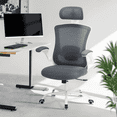 thumbnail image 1 of AFO High Back Ergonomic Office Chair, Adjustable Lumbar Support & Headrest Mesh Desk Chair with Flip-Up Arms, 275lbs Heavy Duty Metal Base Computer Task Chair for Home Office, Gray, 1 of 7