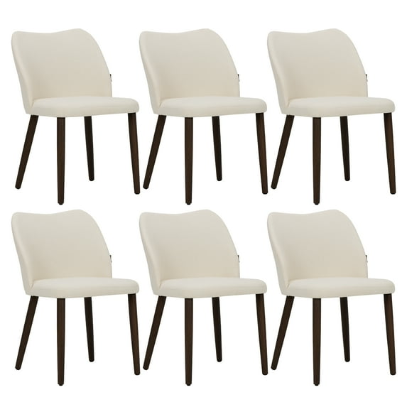 AFO Mid Century Modern Dining Chairs Set of 2, Upholstered Parson Fabric Side Chairs with Rubberwood Legs, Beige