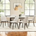 thumbnail image 1 of AFO Modern Dining Chairs Set of 6, Fabric Side Dining Room Chairs with Wood Legs for Kitchen Dining Room Restaurant , Beige, 1 of 8