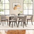 thumbnail image 1 of AFO Modern Dining Chairs Set of 6, Fabric Side Dining Room Chairs with Wood Legs for Kitchen Dining Room Restaurant , Camel, 1 of 8