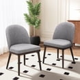 thumbnail image 1 of AFO Modern Parsons Upholstered Fabric Dining Chairs Set of 2 for Dining Room Kitchen, Dark Grey, 1 of 6