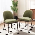 thumbnail image 1 of AFO Modern Parsons Upholstered Fabric Dining Chairs Set of 2 for Dining Room Kitchen, Green, 1 of 6