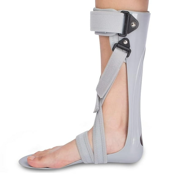 AFO S-type brace - Foot drop stabilizing brace, moldable, trimable, lightweight polyethylene material, AFO brace and foot drop brace, foot boot for injured feet, [ Medium-Left  ] specific.