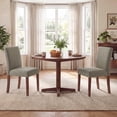 thumbnail image 1 of AFO Upholstered Dining Chairs Set of 2, Modern Parsons Dining Chairs with Solid Wood Legs & High Back Padded, Fabric Kitchen Side Chairs For Dining Room, Cafe & Kitchen, Taupe, 1 of 10