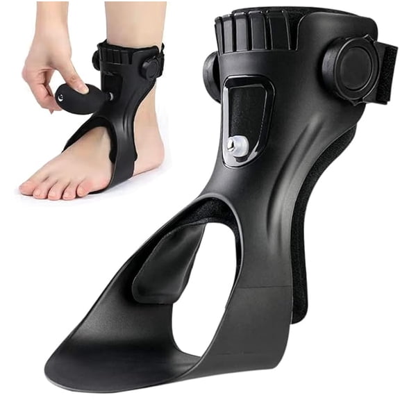 AFO foot sagging orthotic, upgraded medical ankle support with inflatable airbags, suitable for sports protection, shoe foot stabilizer for hemiplegic stroke patients Right -XL