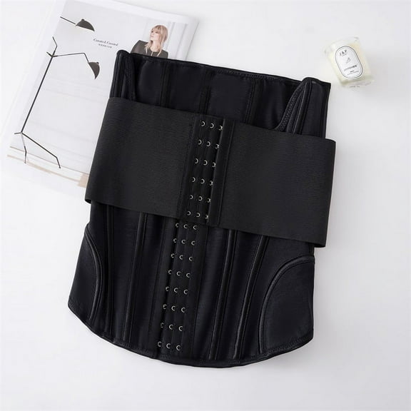 AFOJOY Plus Size Waist Trainer Cincher for Women Compression Corset Instant Slimming Tummy Control Girdle Belt