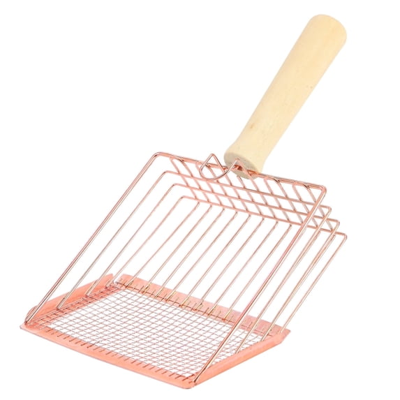AFOLOREET Metal Cat Litter Scoop, Stainless Steel Speed Sifter Scooper for Kitty Litter Box - Durable Metal Scoops for Cat Poop