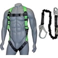 thumbnail image 1 of AFP Full-Body Fall Protection Safety Harness with Dorsal D-Ring - Green, 1 of 4