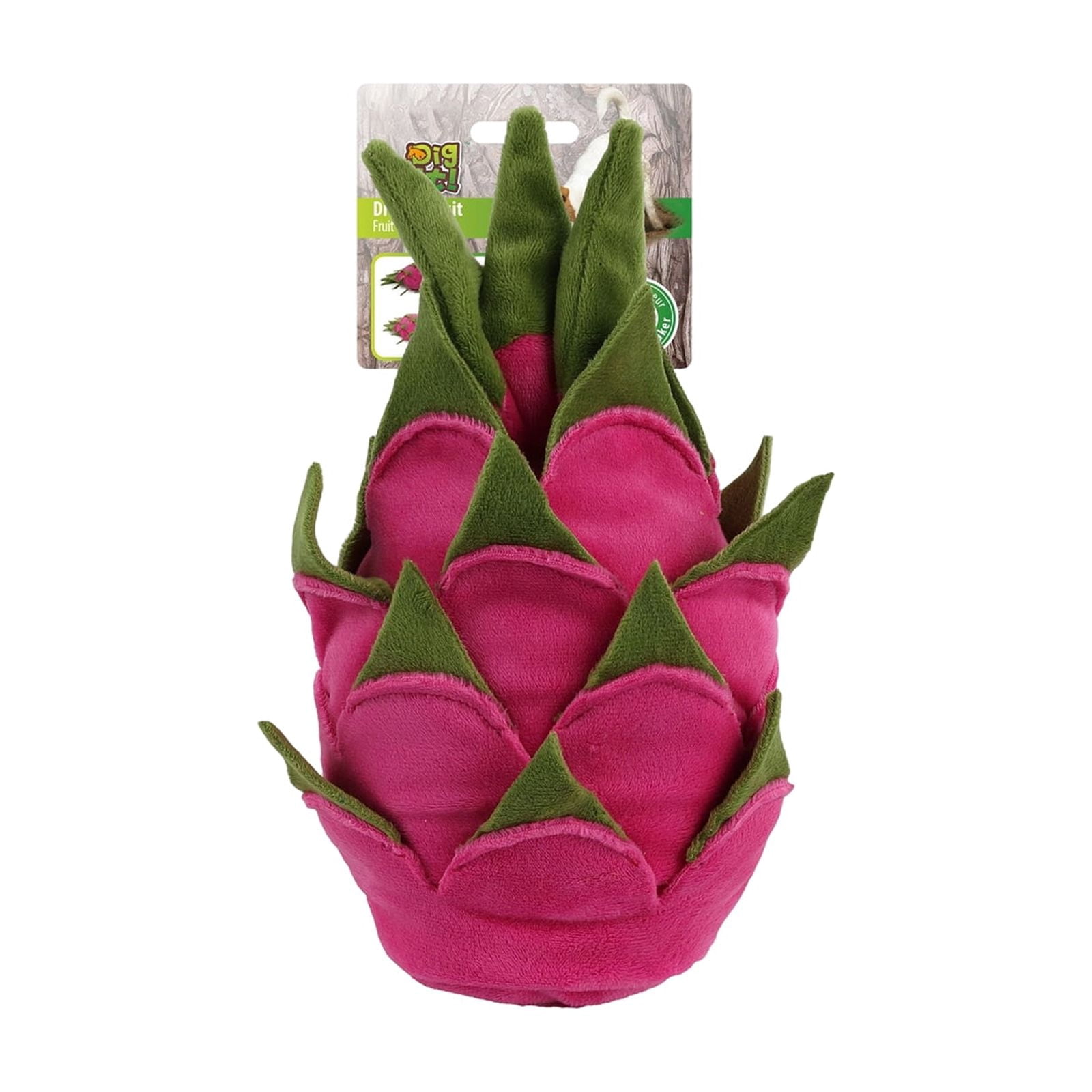 AFP Pitaya - Shaped Dog Enrichment Toy with Crinkle Paper, Sniffing, and Treat - Hiding Design for Medium to Large Dogs, Boredom Relief, Durable, Pink - 1PC