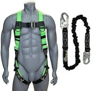 AFP Universal Full-Body Fall Protection Safety Harness w/ D-Ring Tongue Buckle Legs Harness